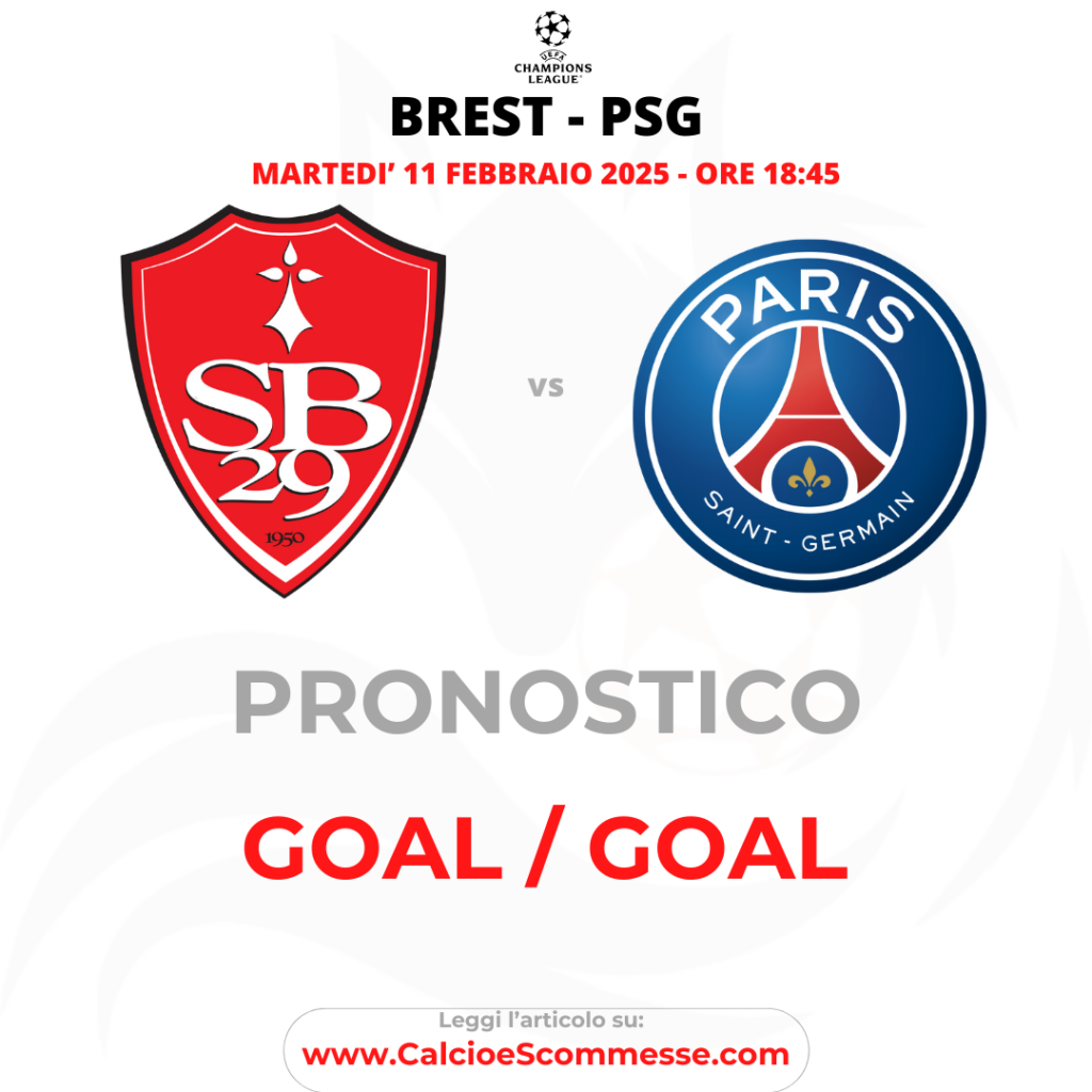 Pronostico Champions League Brest - PSG