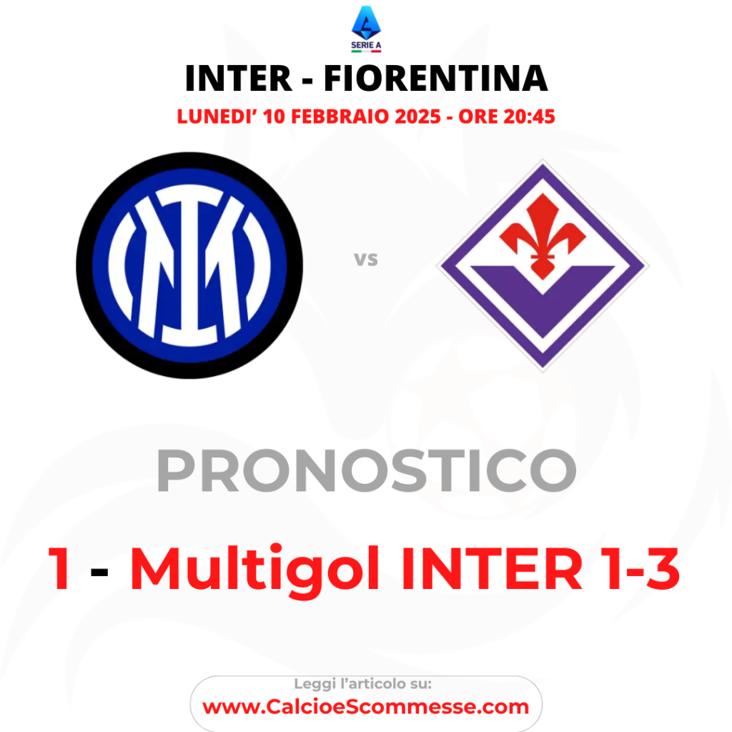 Pronostico Serie A di Inter - Fiorentina del 10 febbraio 2025