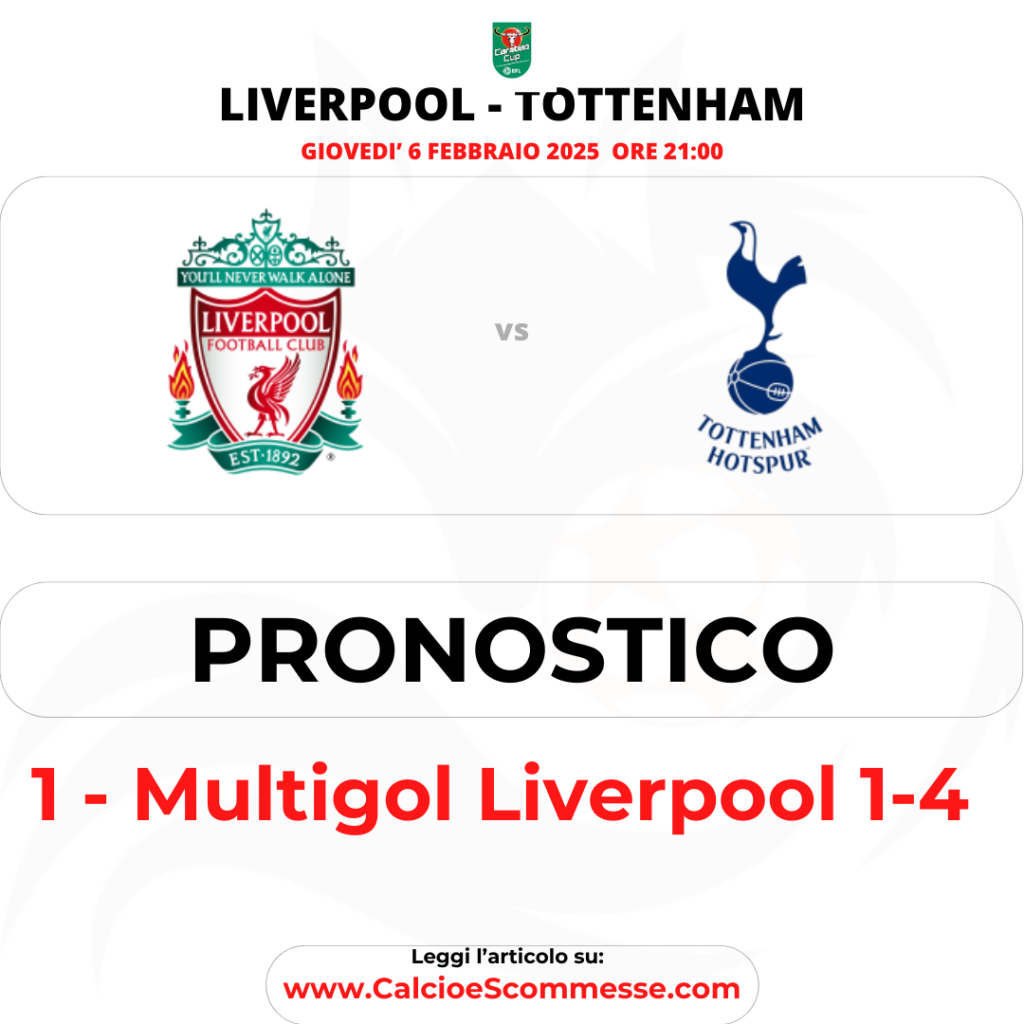 liverpool tottenham semifinale Carabao Cup